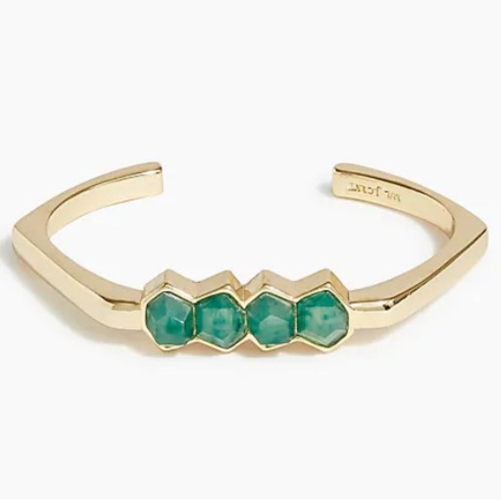 NWT J Crew Factory Cuff Bracelet with Stone